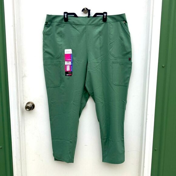 Fashion Stretch Pull-On Straight Leg Cargo Scrub Pants Size 3X - Picture 1 of 9